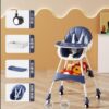 Fantastic-Kids-Toys High Chair for Babies 6 Months+, 2-in-1 with Footrest, Detachable Leg Wheel, Detachable Double Tray, Easy Clean Feeding