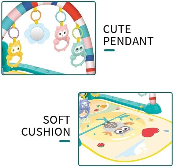 Huanger Kids Play Mat With Piano And Hanging Toys