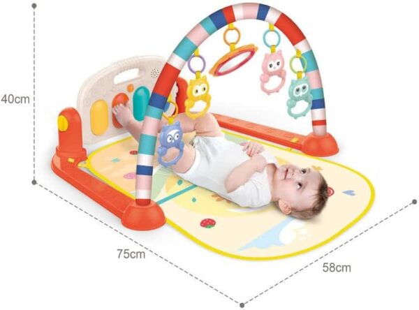 Huanger Kids Play Mat With Piano And Hanging Toys