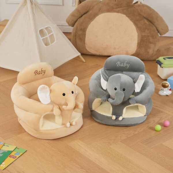 Baby Sitting Chair Cute Elephant Infant Lounger Floor Seat Baby Learning to Sit Chair for 4 Months & Up