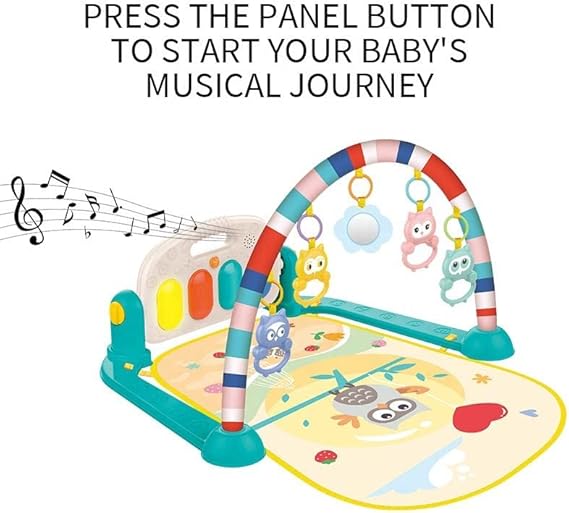 Huanger Kids Play Mat With Piano And Hanging Toys