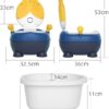Baby Potty Training Toilet Seat for Toddlers, Portable & Lightweight Bunny Design, Comfortable Soft Cushion Pad & Armrest, Easy Clean Removable Urinal Pot with Lid, Up to 18 Months Boy & Girl