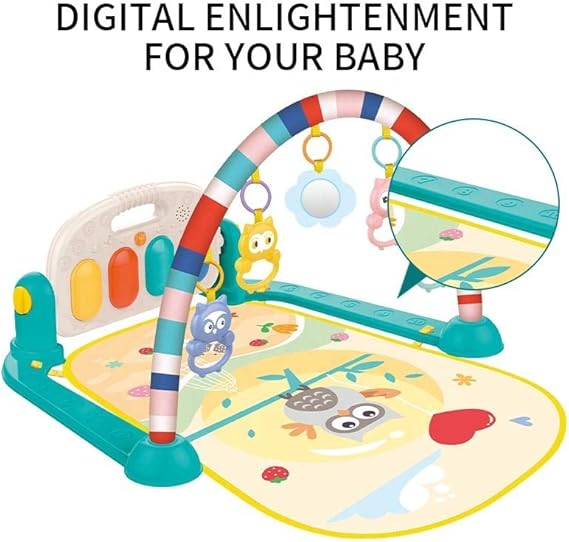 Huanger Kids Play Mat With Piano And Hanging Toys