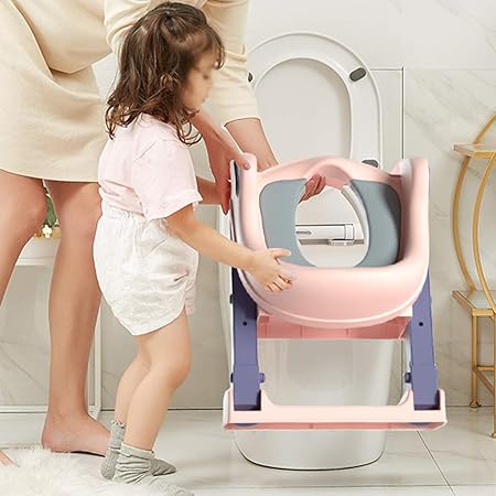 Showay Baby Potty Training Toilet Seat,Adjustable Toddler Anti-Slip,Kids Toilet Seat,Anti-Slip,Sturdy, Foldable Toilet Seat,For 1-7 Kids