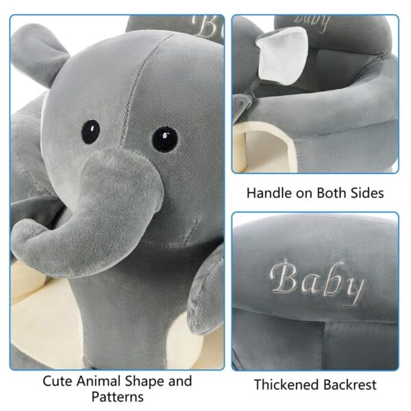 Baby Sitting Chair Cute Elephant Infant Lounger Floor Seat Baby Learning to Sit Chair for 4 Months & Up