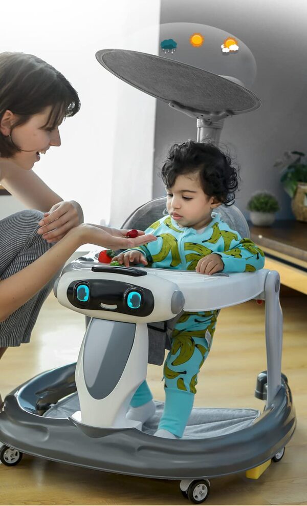 INFANTIAL 2 in1 Twist Baby Walker Round Kids Walker for Babies Cycle with Adjustable Height and Musical Toy Bar Rattles and Toys, Activity Walker for Kids Wheel 6-24 Months