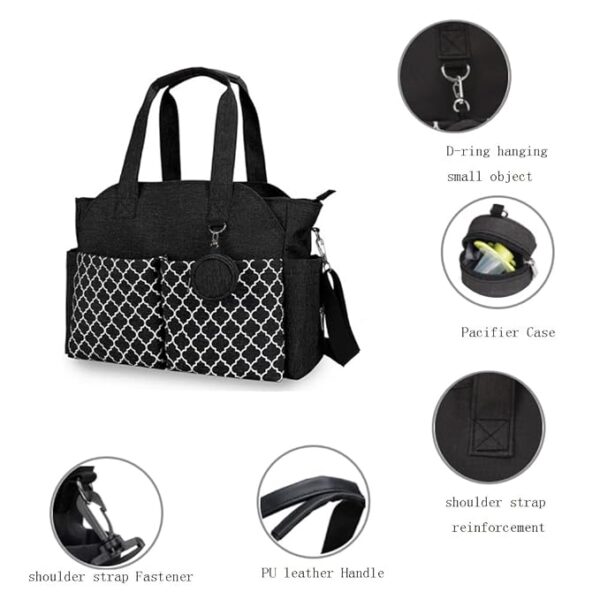 Travel Diaper Bag, Zipper Closure Tissue Paper Pocket Waterproof