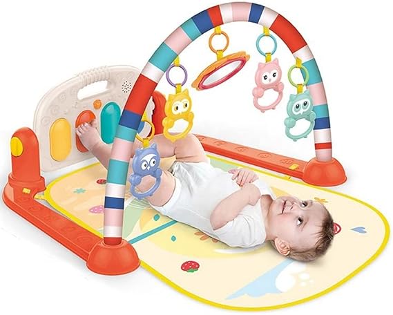 Huanger Kids Play Mat With Piano And Hanging Toys