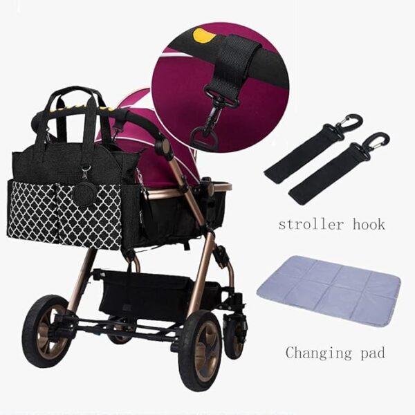 Travel Diaper Bag, Zipper Closure Tissue Paper Pocket Waterproof