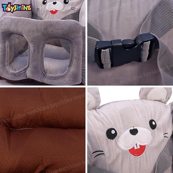 Toyshine Sofa Seat Cartoon Infant Sofa Cute Learning Sitting Chairs Baby Sit Up Chair Baby Bouncer Infants Floor Seats - Grey