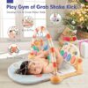 Huanger Kids Play Mat With Piano And Hanging Toys