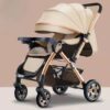 0-4 Years Toddler Stroller, Reversible Handle, Jogger Trolley with Large Storage Basket for 0-4 Years Old Babies, Newborn